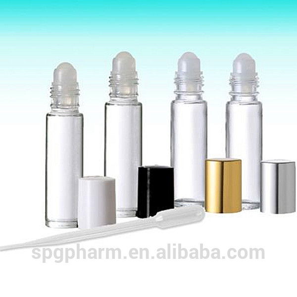 10ml Clear Glass Roll on Bottle for personal care