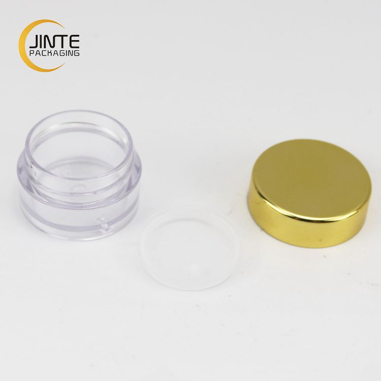10ml Clear Small Sample Containers for Lip Balm and Acrylic Powder Pots with Lids Gift Cosmetics Jars