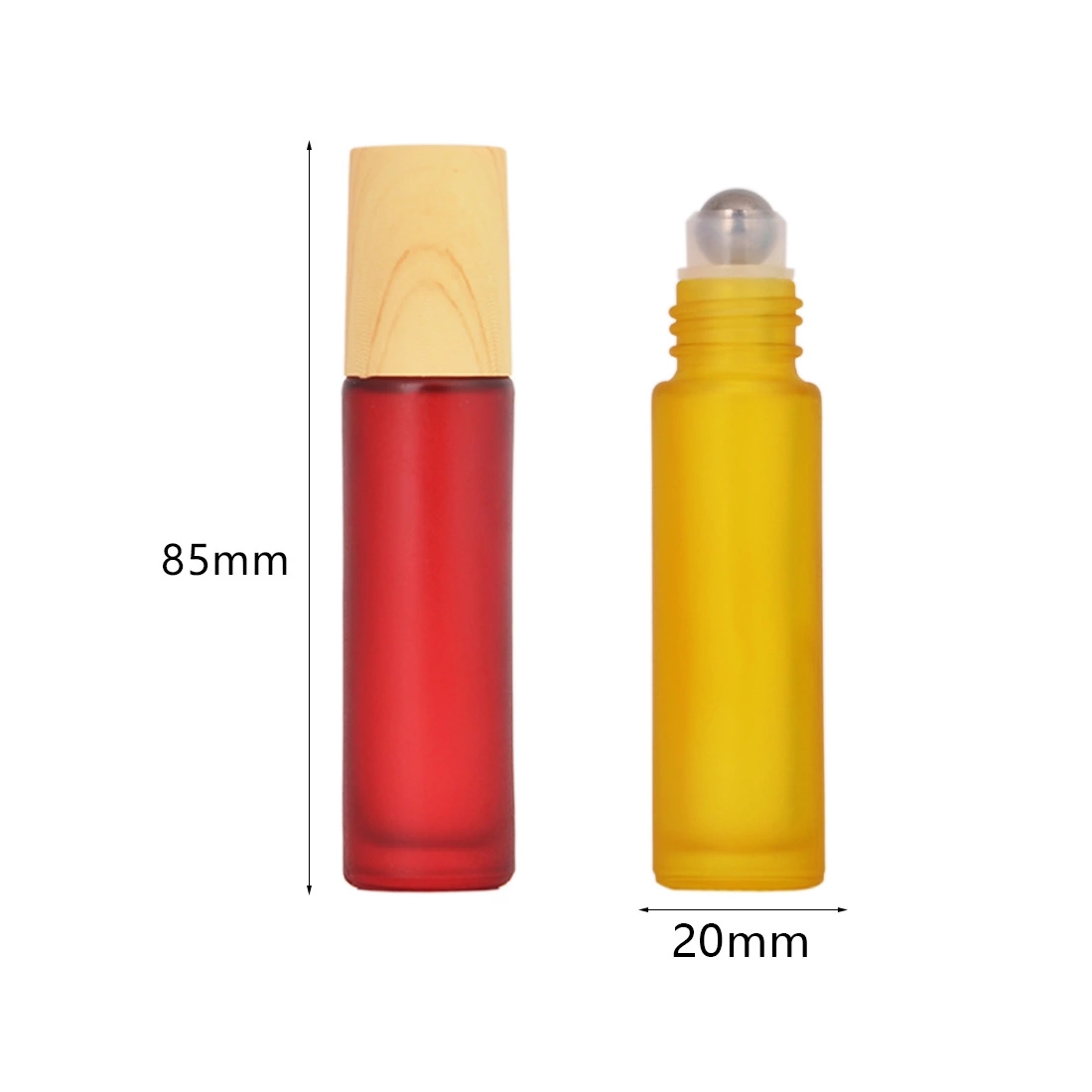 10ml Colorful Frosted Bottles Personal Care Empty Glass Perfume Roll On Bottles Essential Oil Roller Bottles