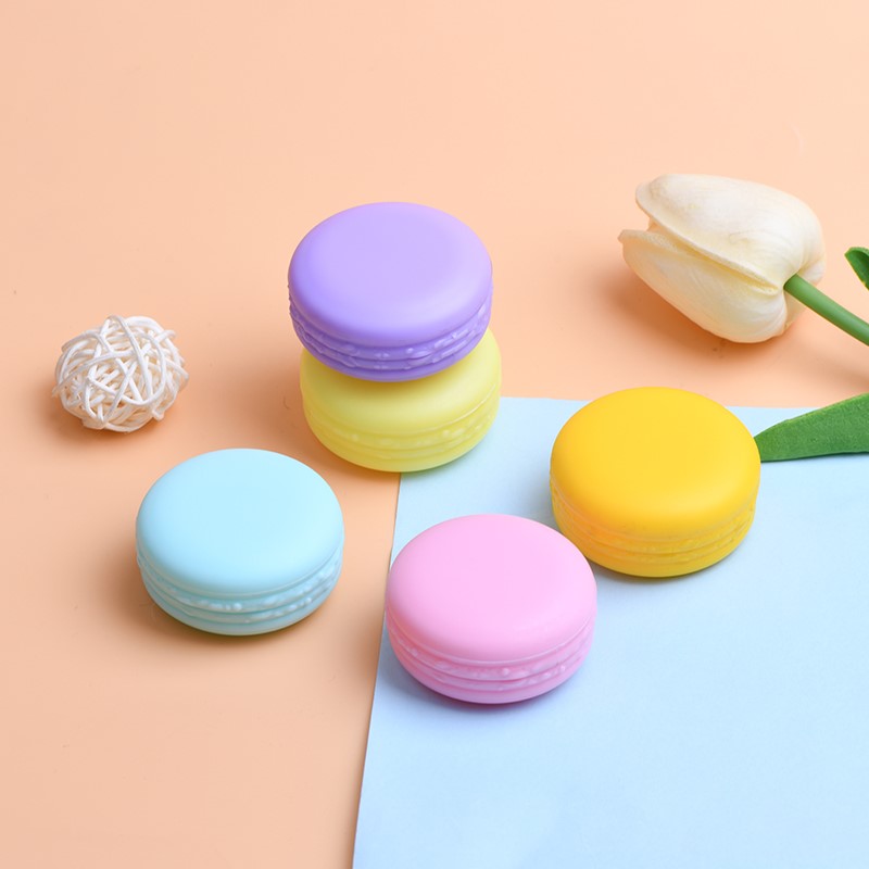 10ml Cosmetic Luxury Cream Container Empty Macaron Shape Plastic Jar Cream Jar Powder Blush Bottle Lip balm container
