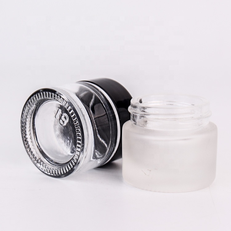 10ml Cosmetic packaging portable glass eye cream container cream jar with gold lid