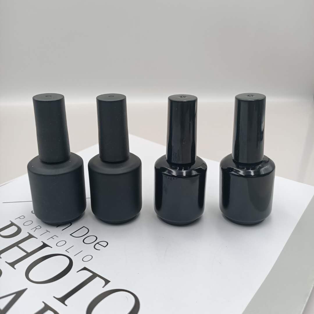 10ml Custom Empty UV Gel Nail Polish Glass Bottle With Brush Silver Gold Cap