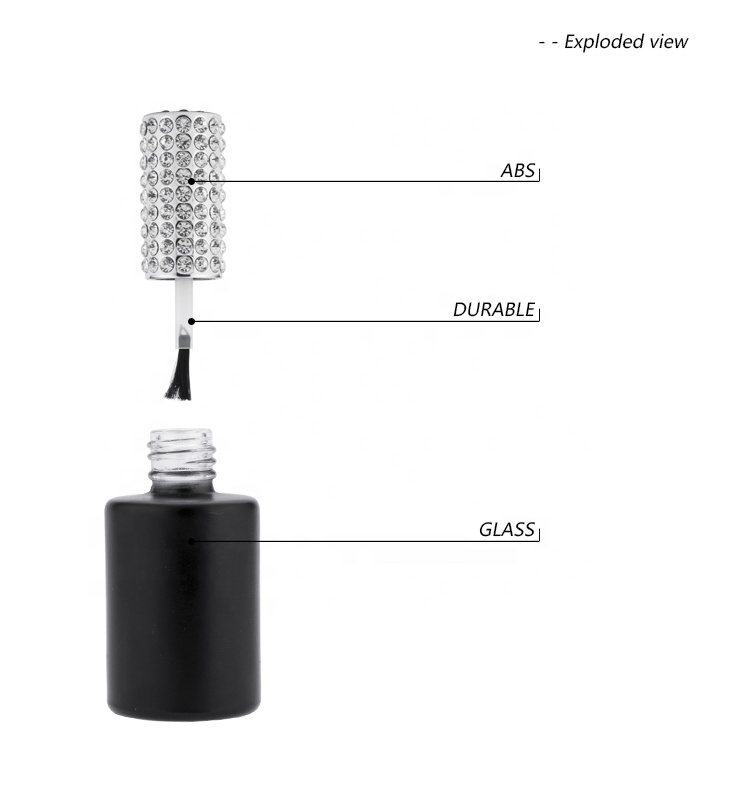 10ml Cylinder Glass Empty Nail Polish Container