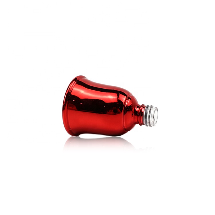 10ml Electroplating red bell nail polish bottle with brush glass bottle empty nail polish bottle glass packaging
