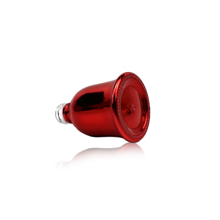 10ml Electroplating red bell nail polish bottle with brush glass bottle empty nail polish bottle glass packaging