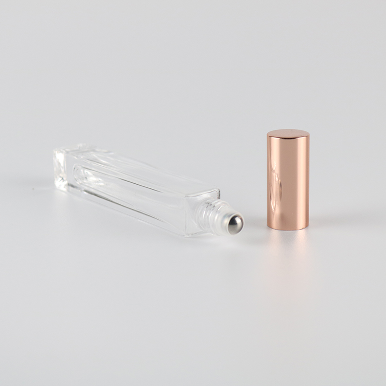 10ml Empty Clear Essential Oil Roll on Perfume Glass Bottles with Gold Al Cap