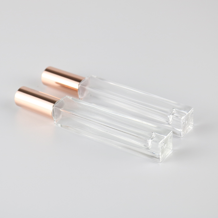 10ml Empty Clear Essential Oil Roll on Perfume Glass Bottles with Gold Al Cap