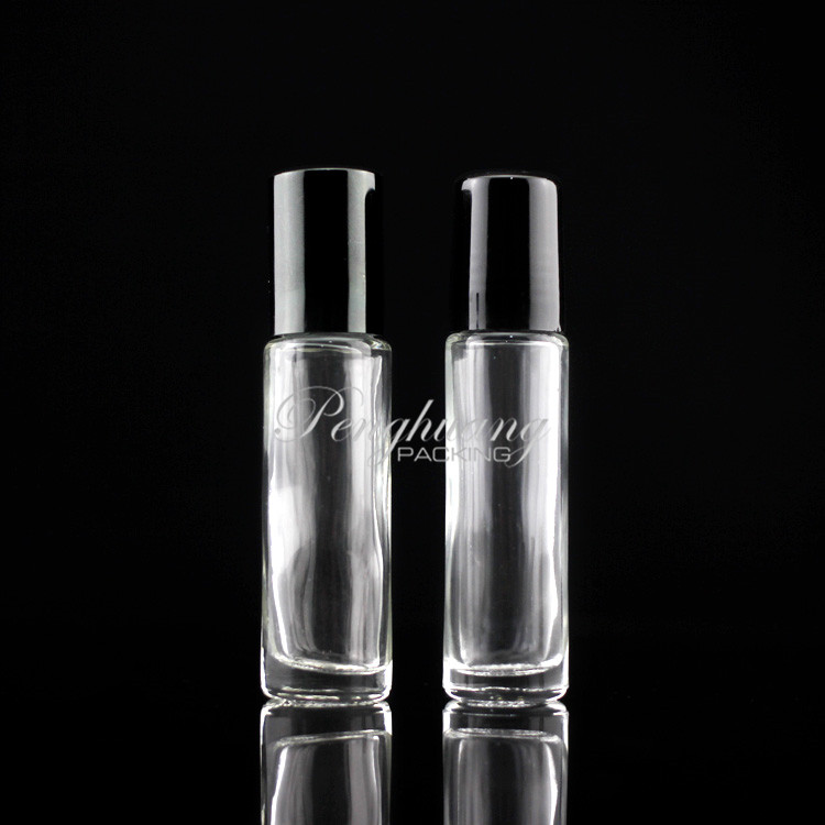 10ml Empty Clear Roll On Glass Perfume Bottle With Plastic Roller Ball