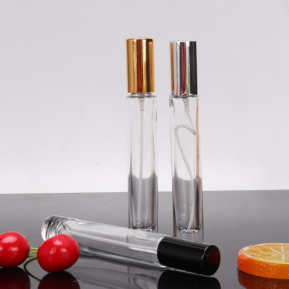10ml Empty Tube Shaped Perfume Glass Bottle with Atomizer For Travelling