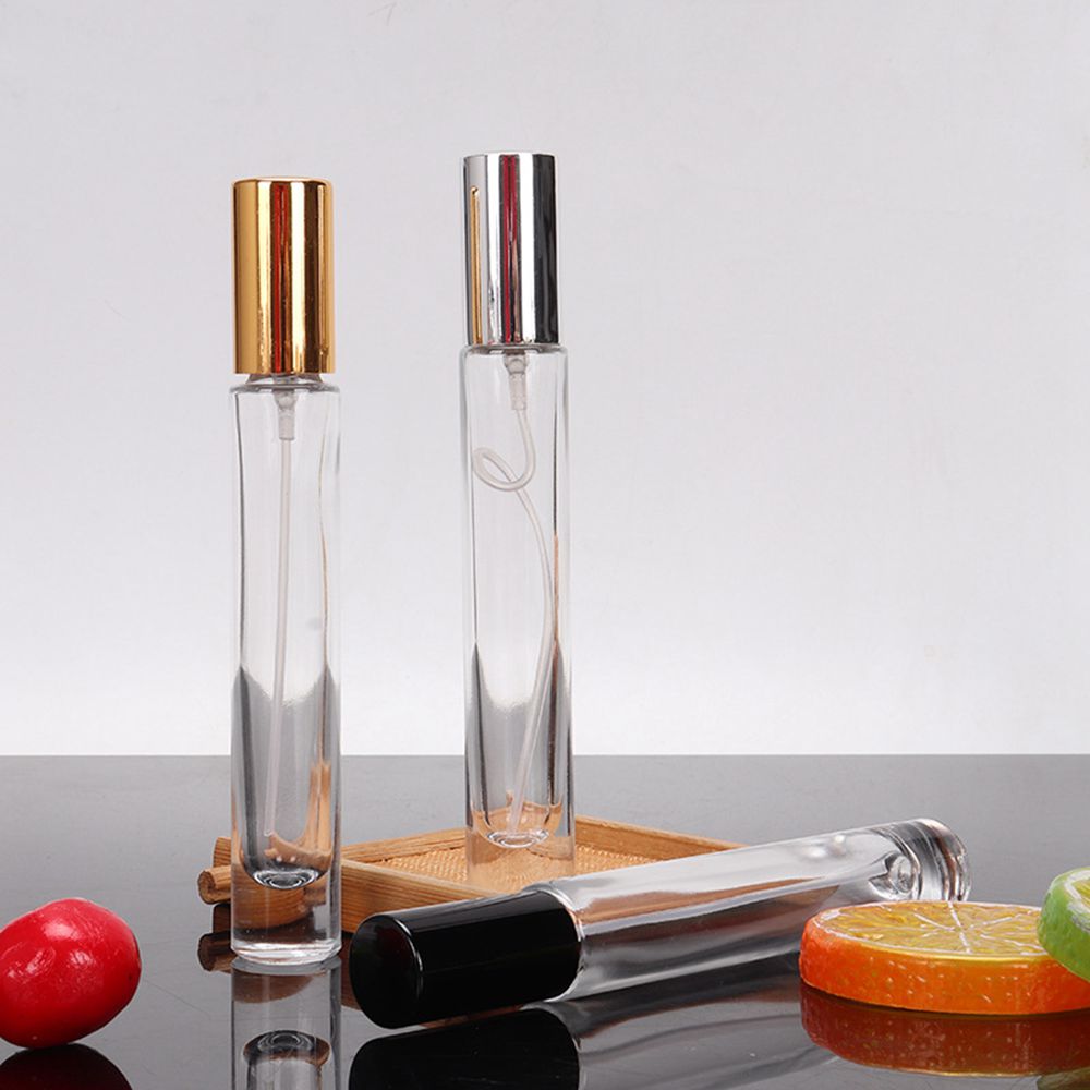 10ml Empty Tube Shaped Perfume Glass Bottle with Atomizer For Travelling