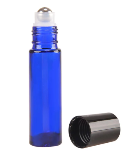 10ml Empty amber Glass Roller Bottles with Stainless Steel Metal Roll On Ball include opener funnel Essential oils roller