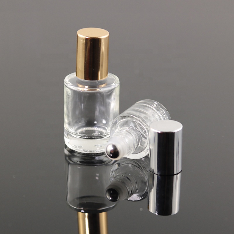 10ml Empty round roll on perfume glass bottle with roller ball (NRB03A)
