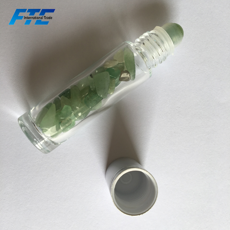 10ml Essential Oil Bottle Gemstone Roller Bottle with Gemstones Roller Ball