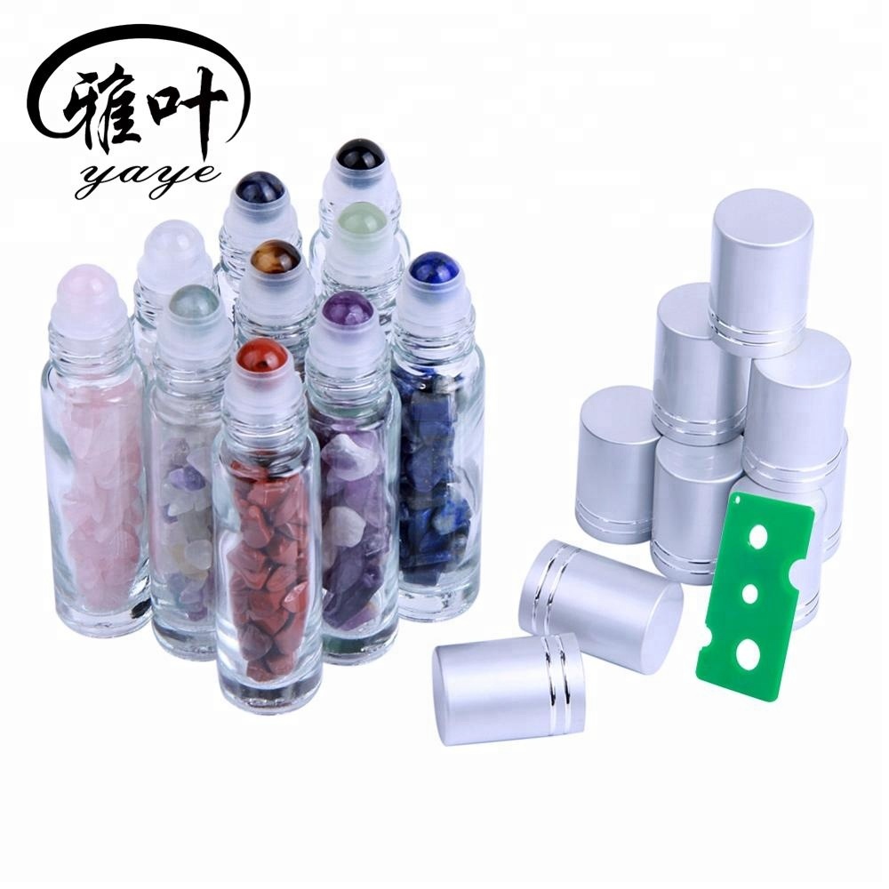 10ml Essential Oil Bottles Natural Gemstone Roller Bottle