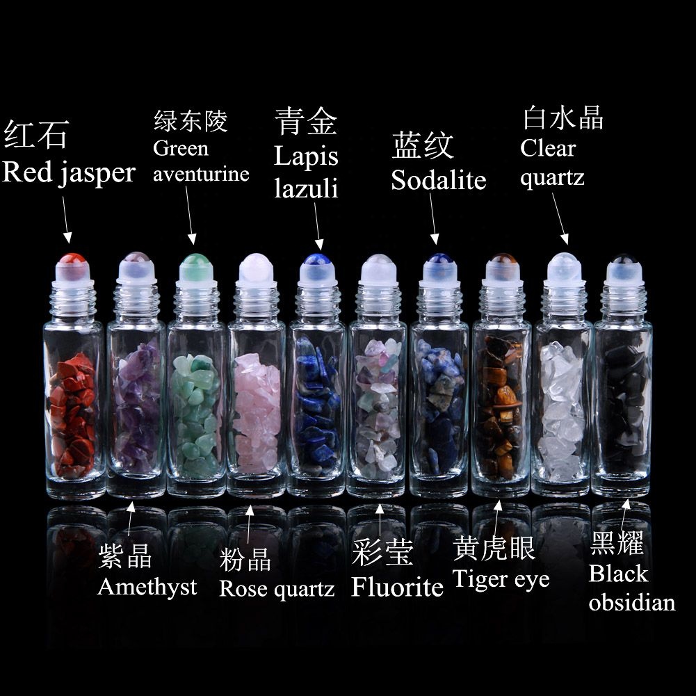 10ml Essential Oil Bottles Natural Gemstone Roller Bottle