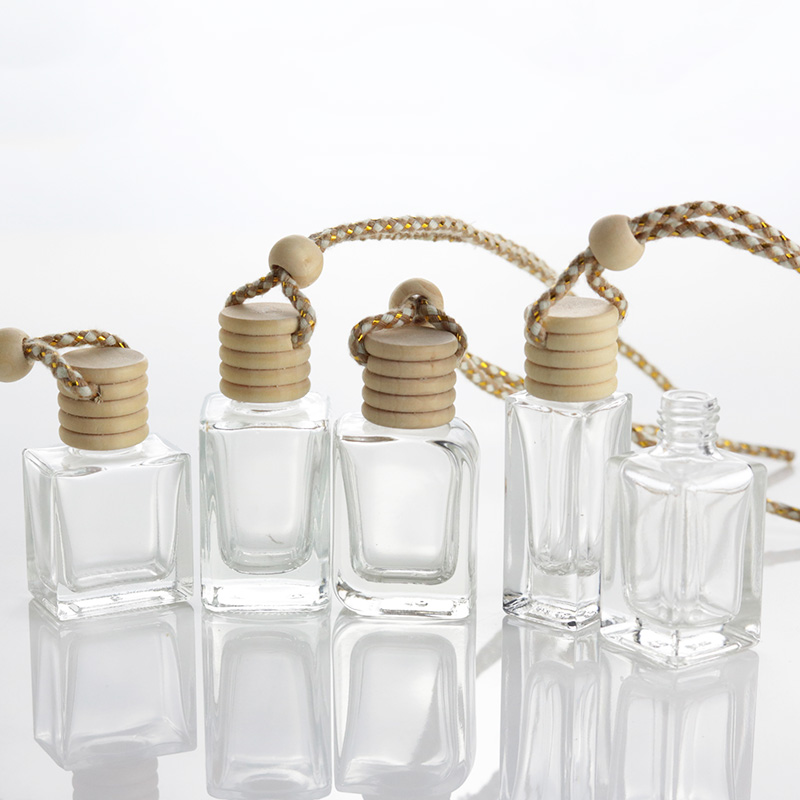10ml Factory price essential oil hanging wooden car perfume bottle cap diffuser bottle (CG10B)