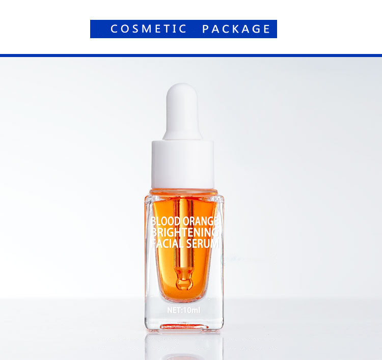 10ml Flat Square Glass Serum Bottle with White Dropper Essential Oil Bottle