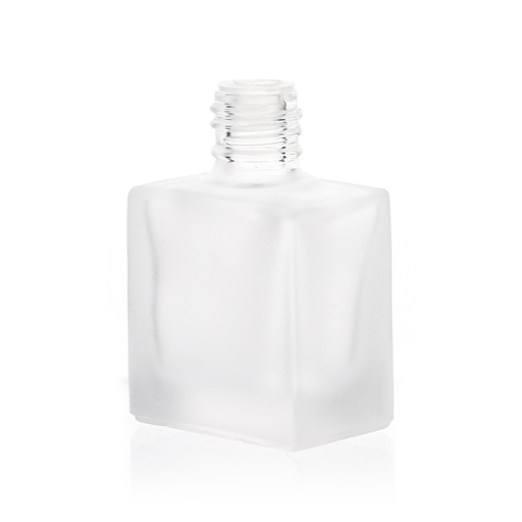 10ml Frosted Empty Fragrance Square Hanging Car Perfume Bottle Small Diffuser Bottles With Bamboo Cap