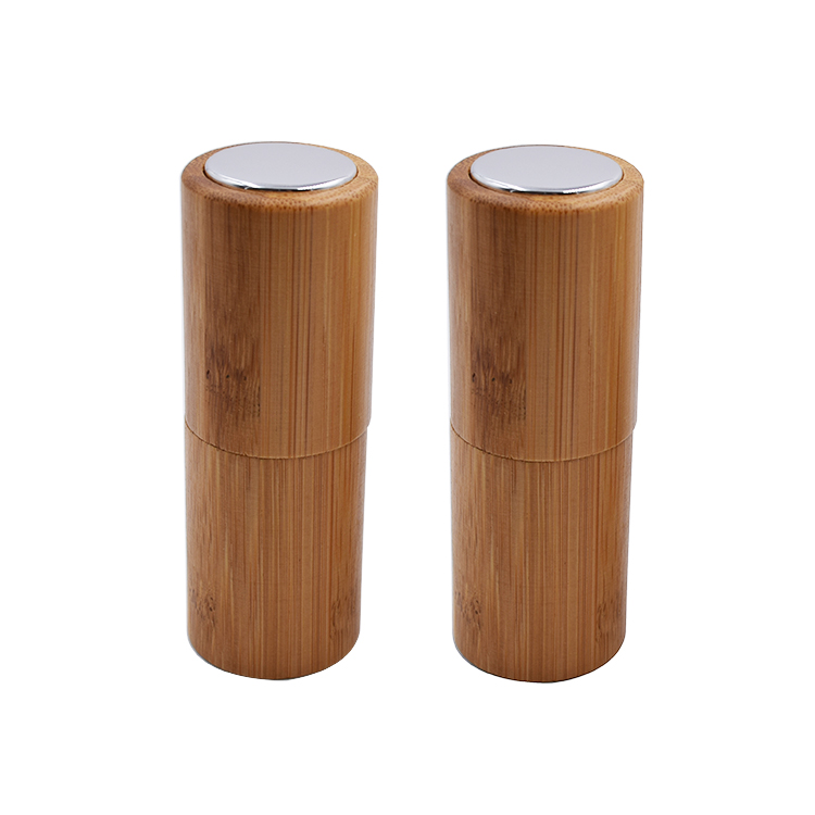 10ml Full bamboo glass perfume atomizer bottle with aluminum spray cap