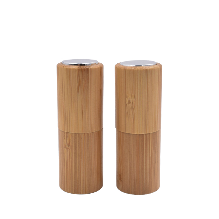 10ml Full bamboo glass perfume atomizer bottle with aluminum spray cap