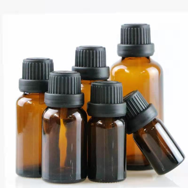 10ml Glass Boston Brown Essential Oil Dropper Bottle Amber Dropper Bottle For Skin Care Packaging