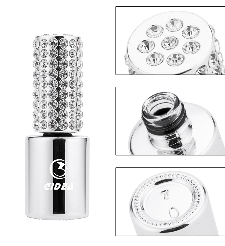 10ml Glass Gel Nail Polish Bottle with Silver Cap