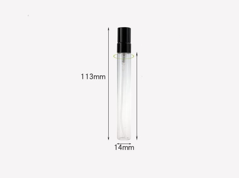 10ml Glass Perfume Bottle Empty Refillable Spray Bottle Small Perfume Atomizer Perfume Sample Vials test glass bottle