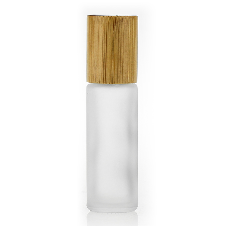 10ml Glass Roll On Bottle with Bamboo Cap for Essential Oils Perfume