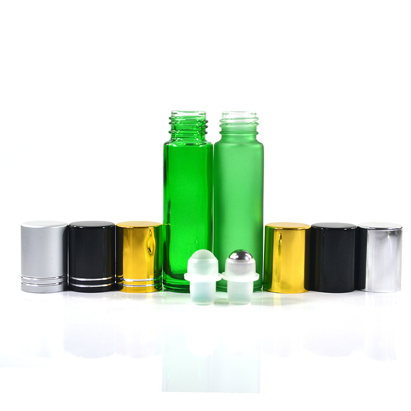 10ml Glass Roll On Bottles Steel Roller for lip oil container roll on