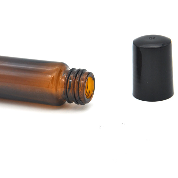 10ml Glass Roller Bottle with Steel Roller Amber Essential Oil bottle Roller Frosted Glass Roll On Bottle