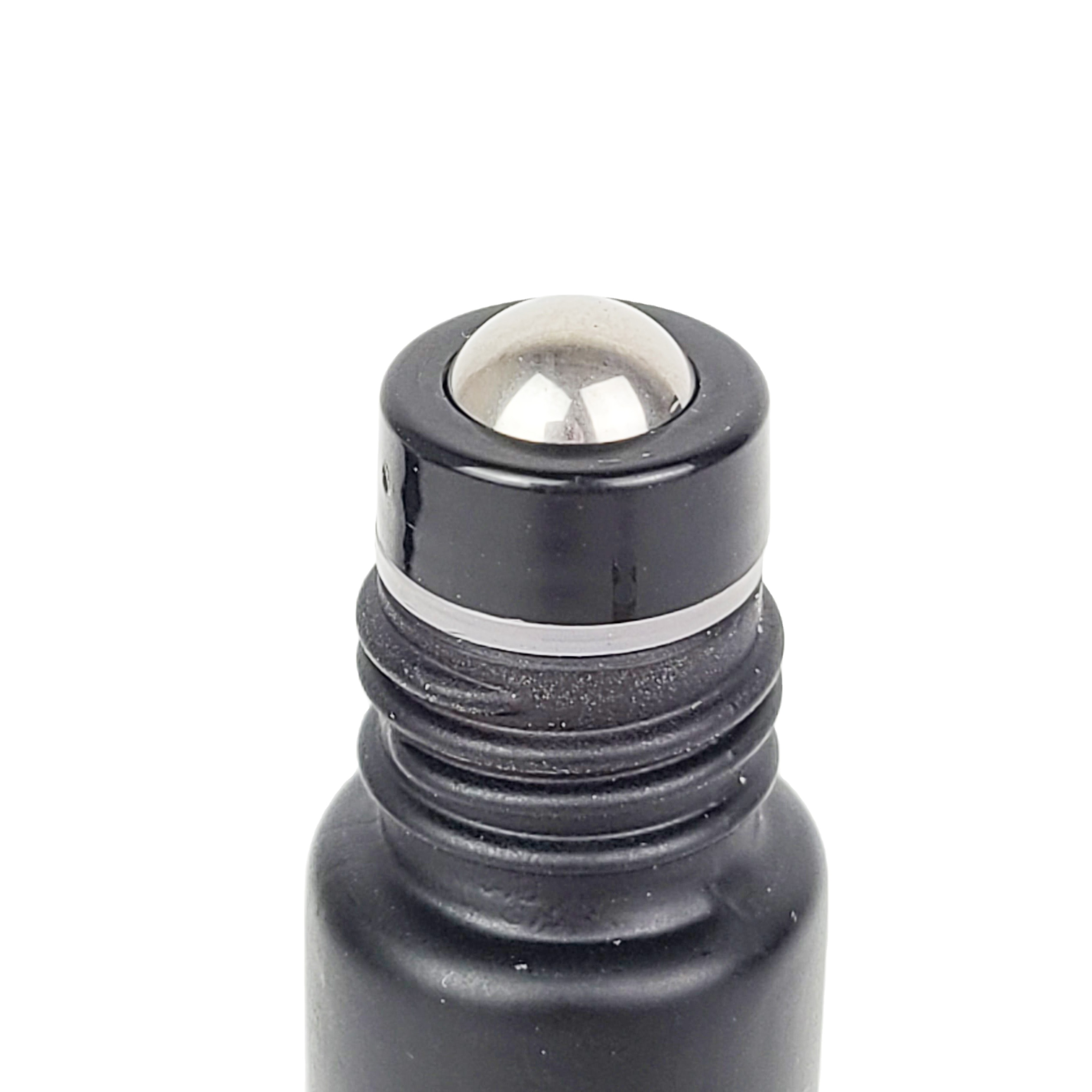 10ml In stock black perfume glass essential oil roller bottles with bamboo cap
