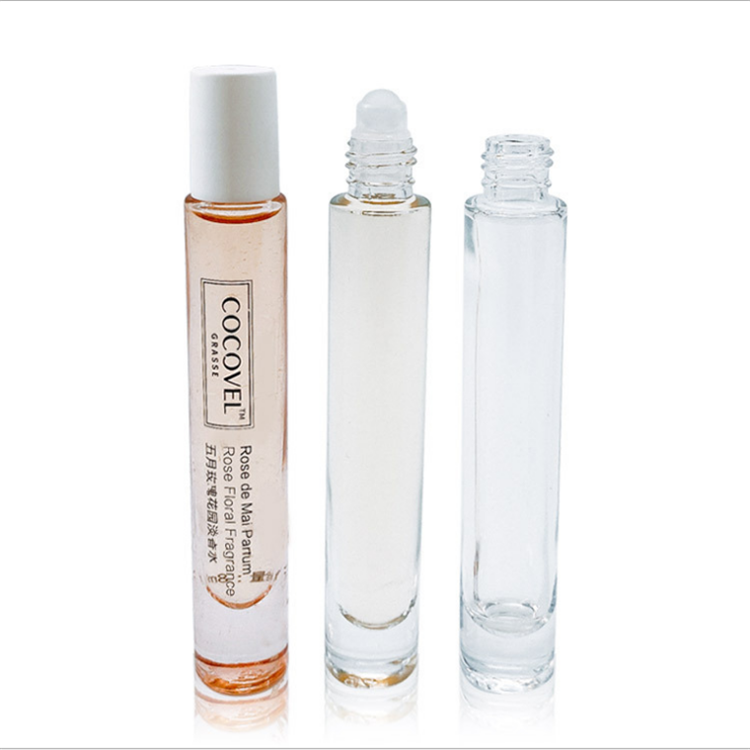 10ml Mini roll-on perfume glass essential oil bottle metal roller ball