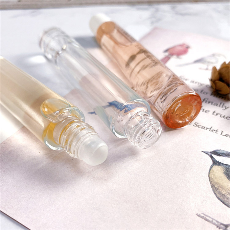 10ml Mini roll-on perfume glass essential oil bottle metal roller ball