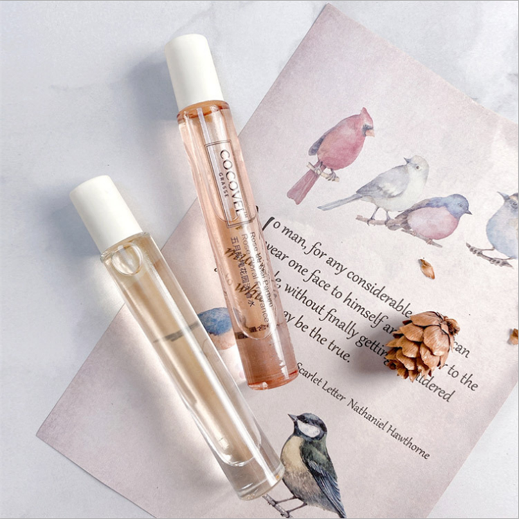 10ml Mini roll-on perfume glass essential oil bottle metal roller ball