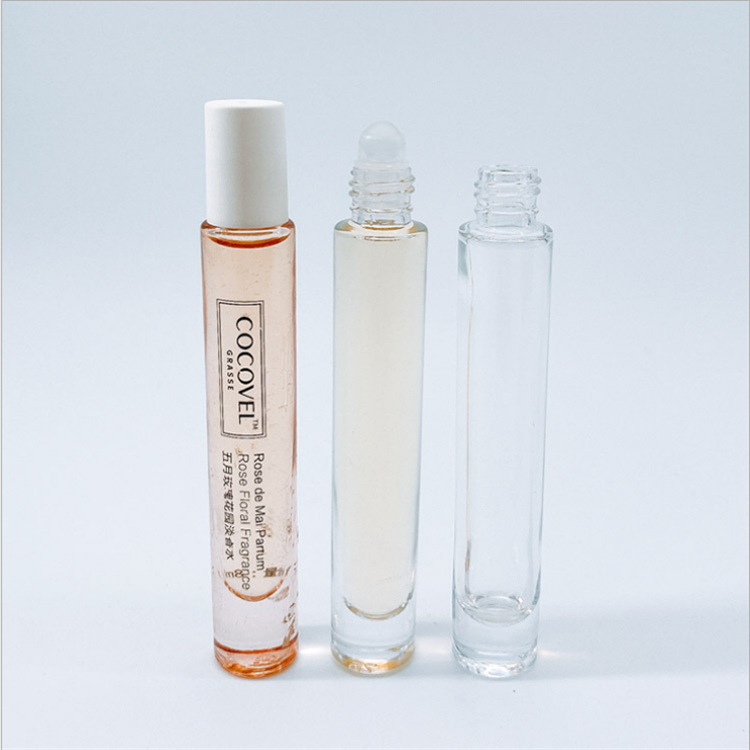 10ml Mini roll-on perfume glass essential oil bottle metal roller ball