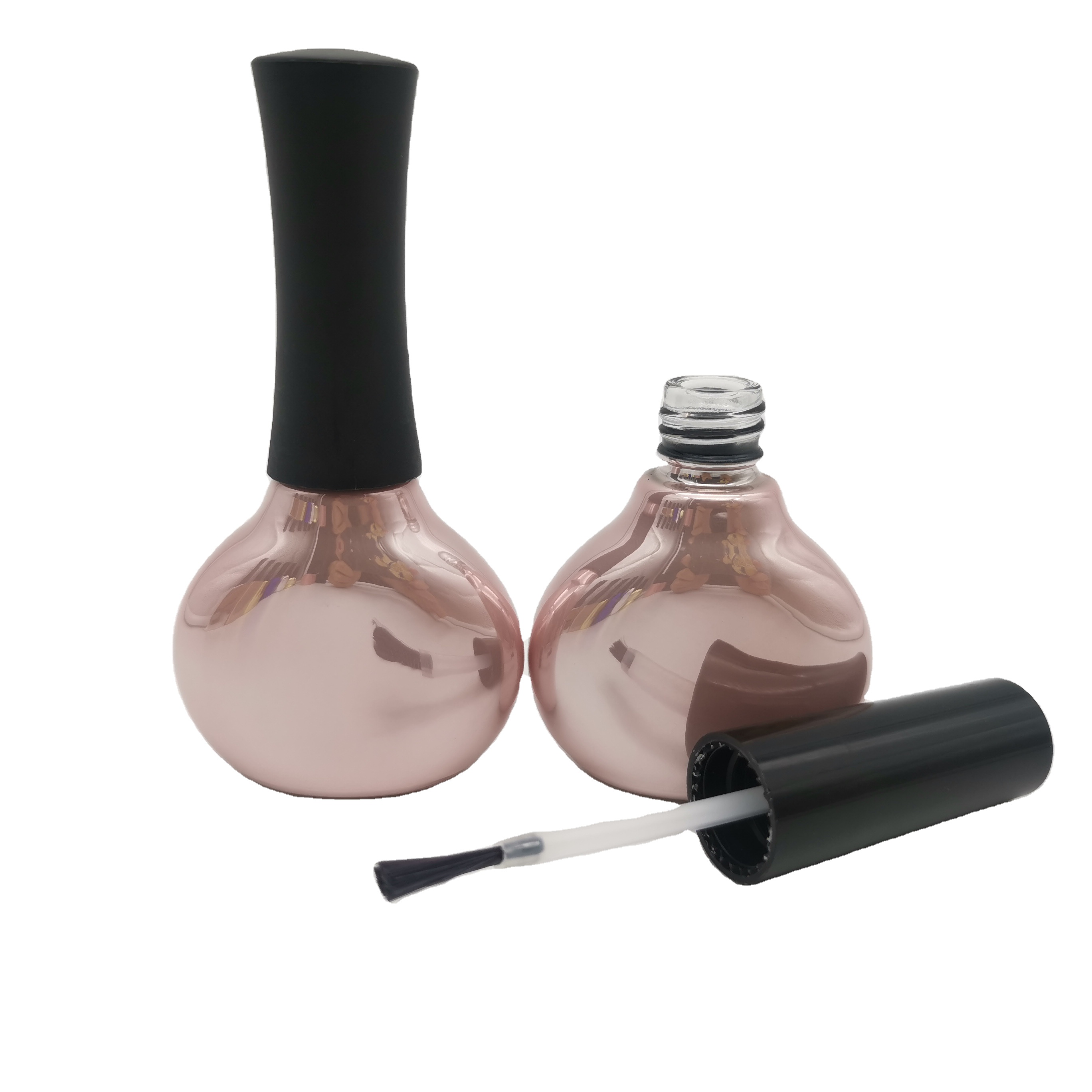 10ml Nail Polish Oil round shape Nail Glass Bottle With Brush and Cap
