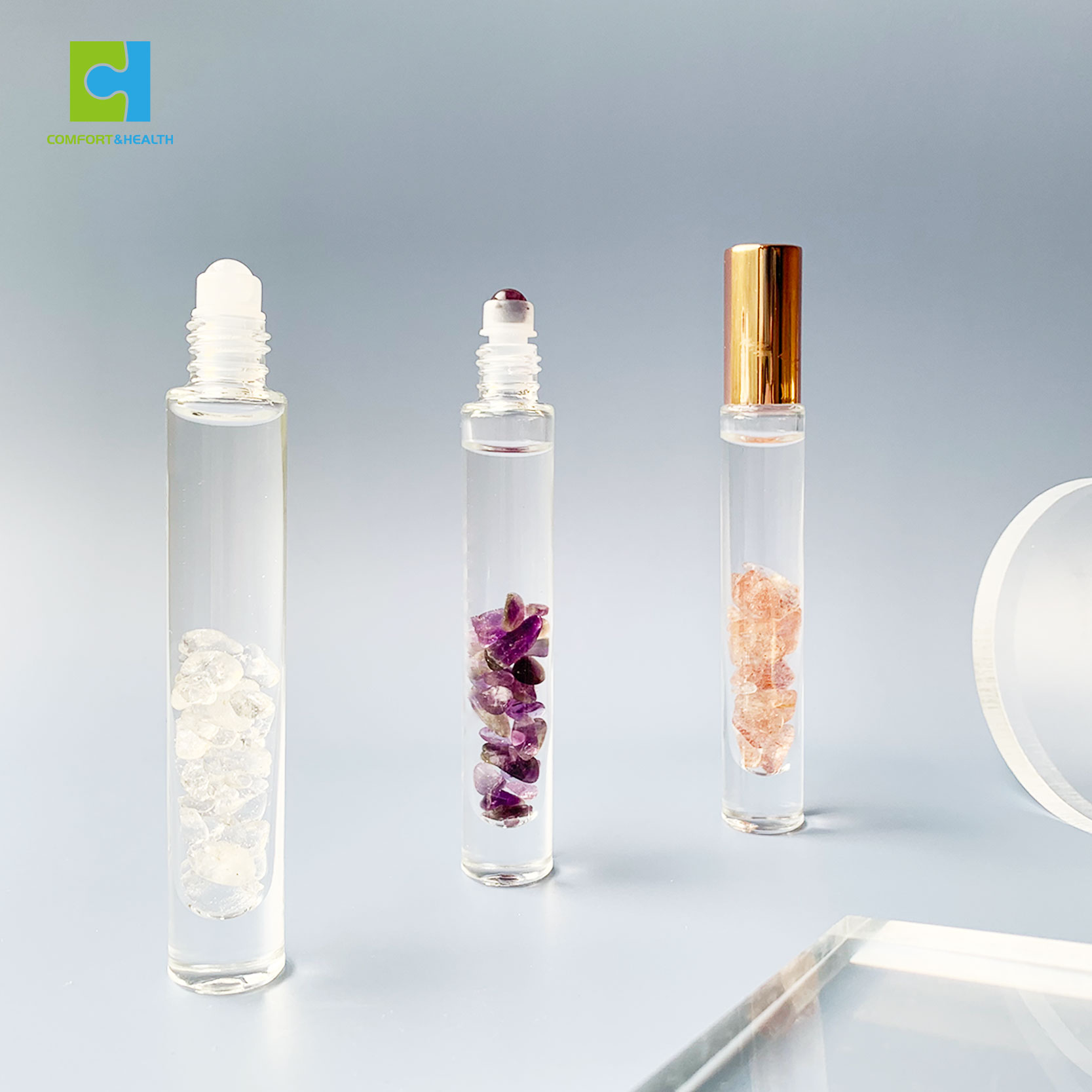 10ml Natural Semiprecious Stones Essential Oil Roller Bottles