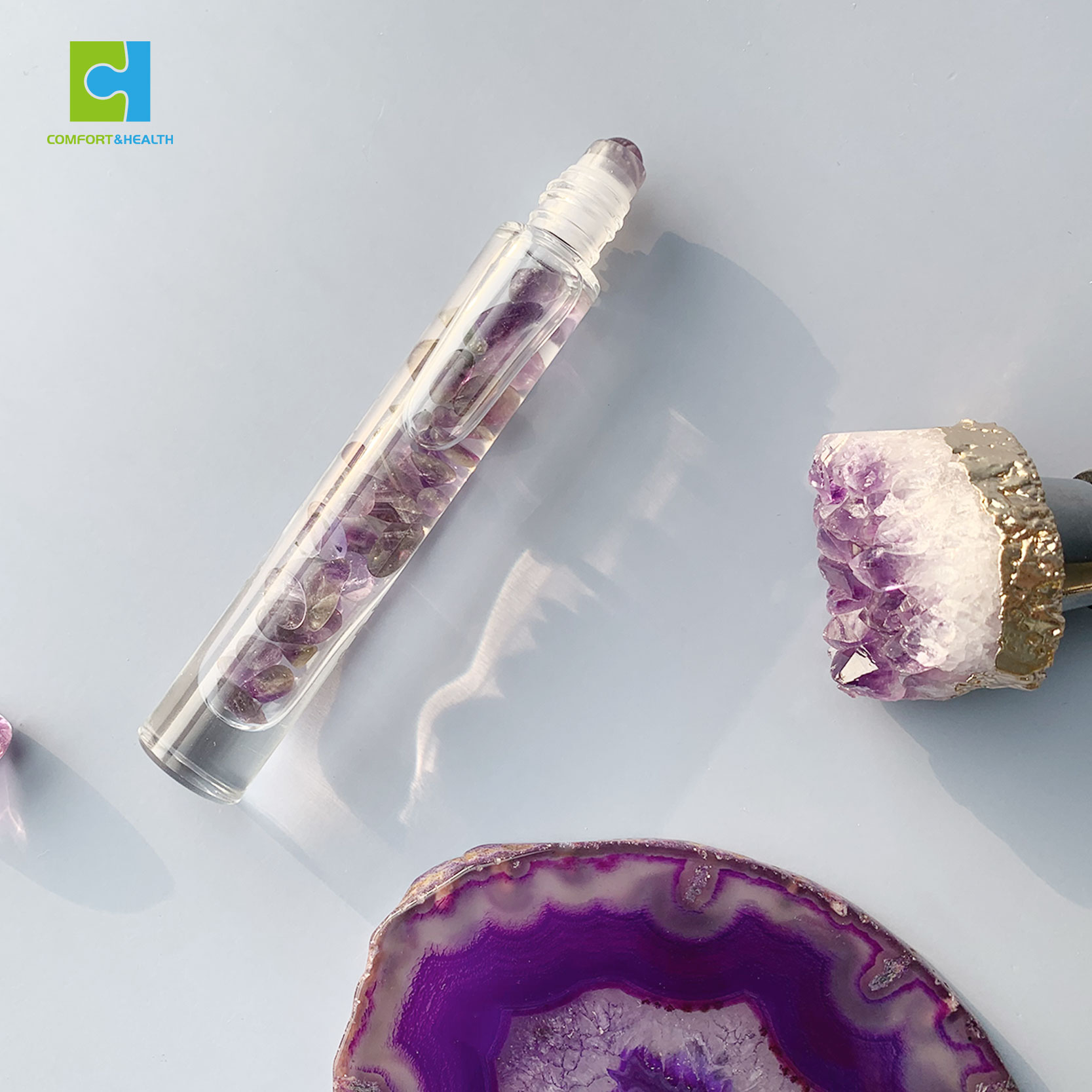 10ml Natural Semiprecious Stones Essential Oil Roller Bottles