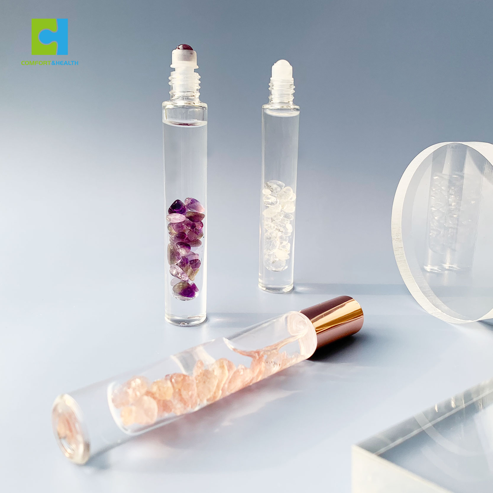 10ml Natural Semiprecious Stones Essential Oil Roller Bottles