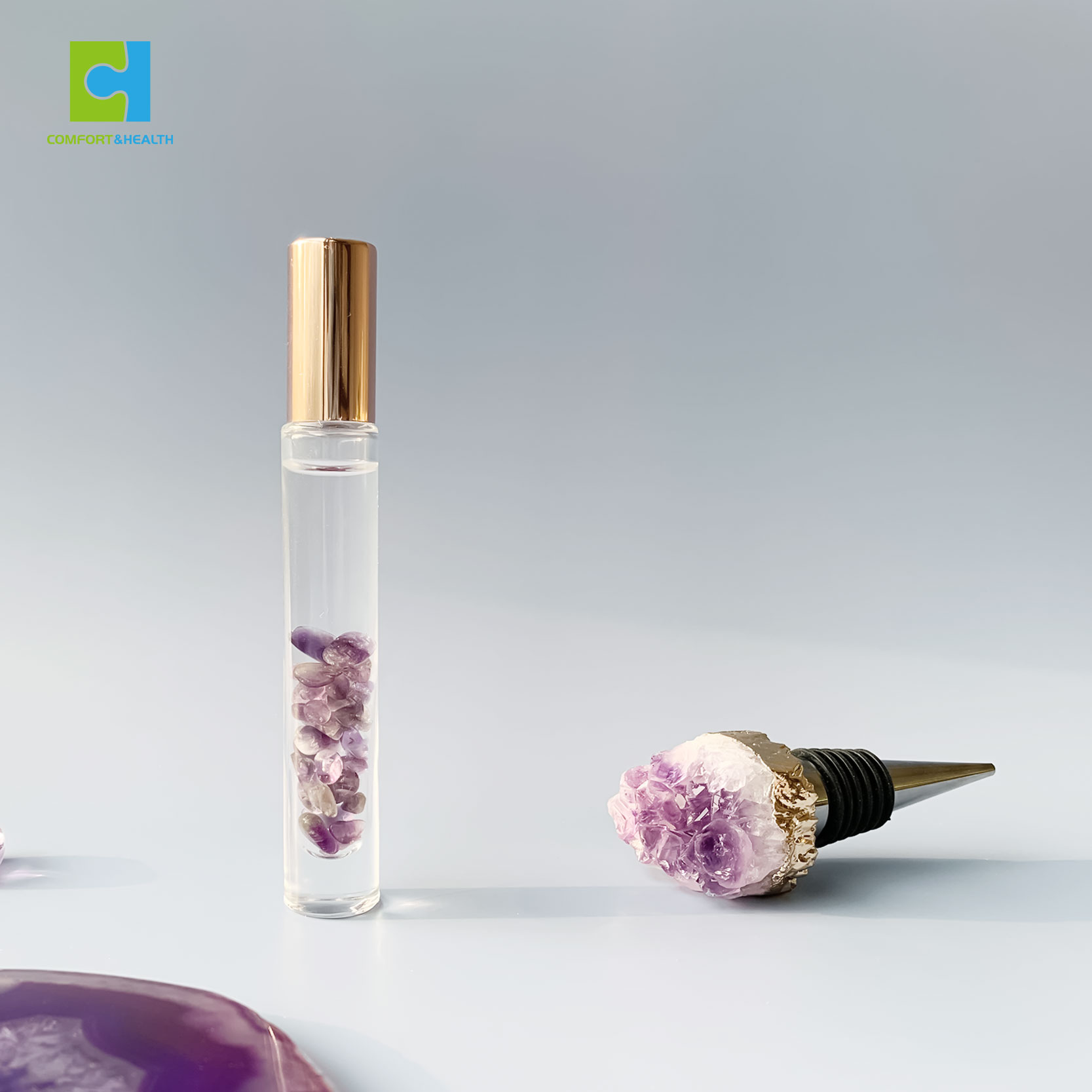 10ml Natural Semiprecious Stones Essential Oil Roller Bottles
