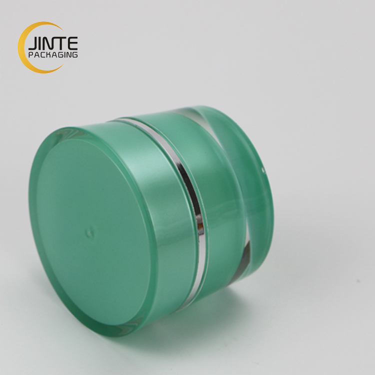10ml New Products Circular Shape Acrylic Material Cosmetic Green Cream Lip Balm Jar For Face Cream