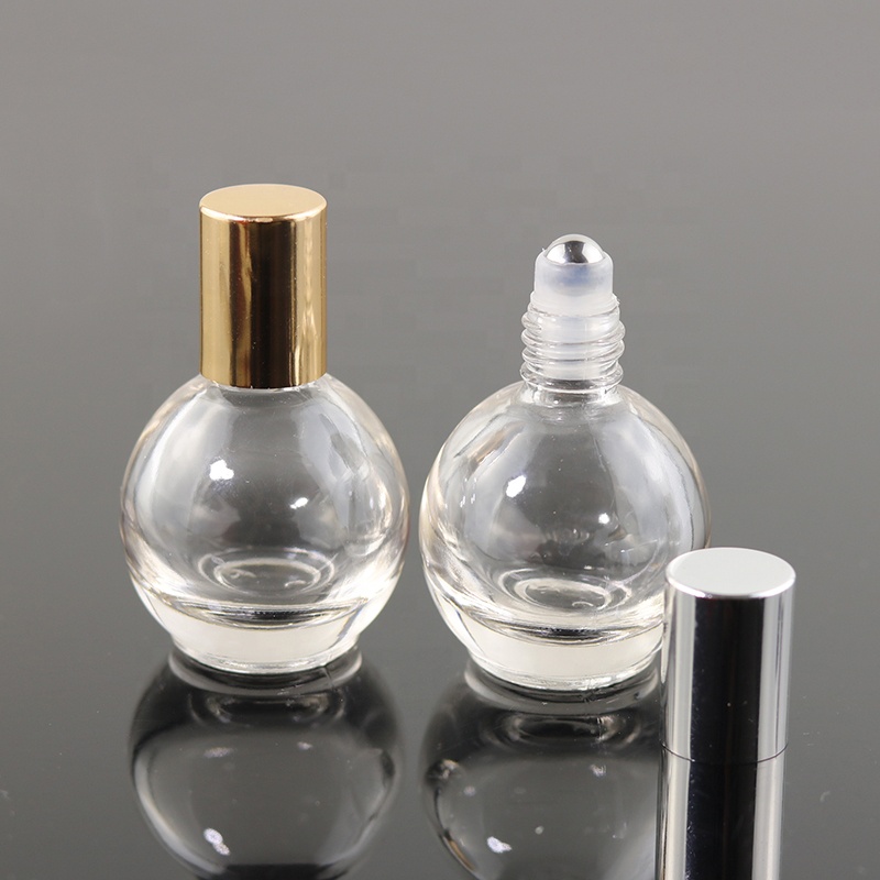 10ml New fashion clear ball shape per fume roll on bottle glass (NRB04A)
