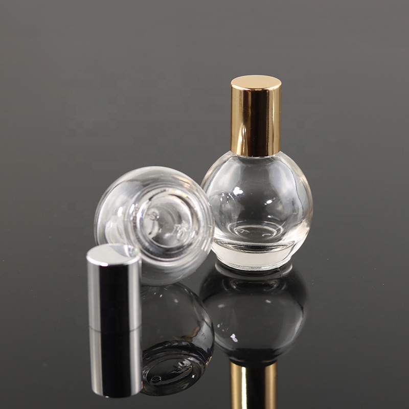 10ml New fashion clear ball shape per fume roll on bottle glass (NRB04A)
