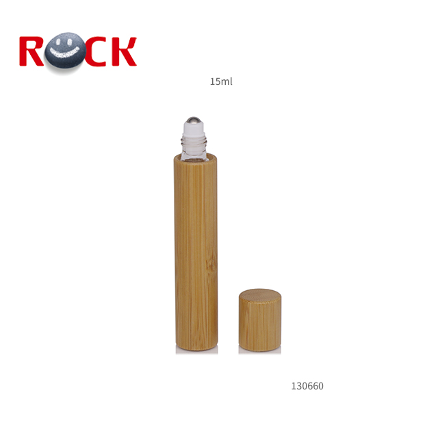 10ml Perfume Essential Oil Bamboo Roll On Glass Roller Bottle With Caps