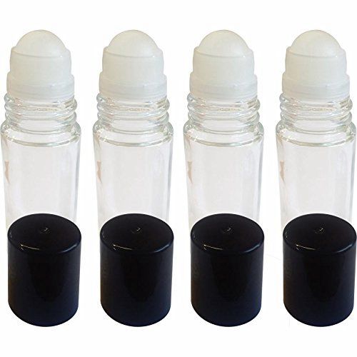 10ml Portable Clear Glass Essential Oil Perfume Roller Rollerball Bottles