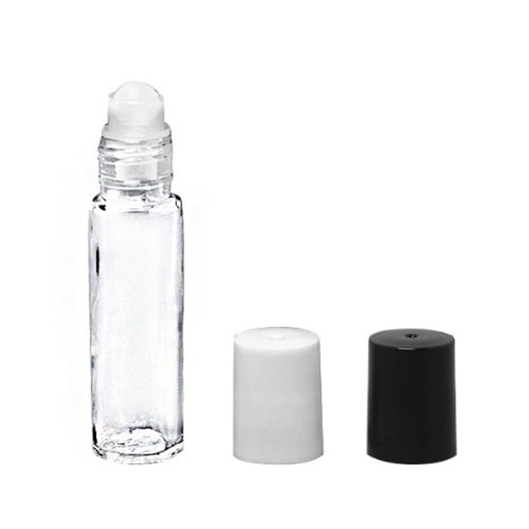 10ml Portable Clear Glass Essential Oil Perfume Roller Rollerball Bottles