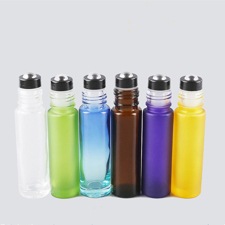 10ml Roller bottles, gemstone rollerball top in no-leak fitting