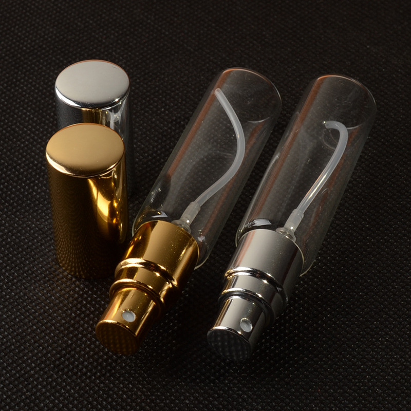 10ml Sliver Golden Cap Perfume Sample Bottle Packaging Spray Perfume Bottle