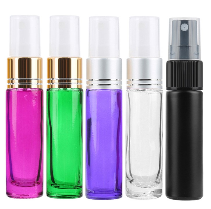 10ml Thickening Glass Gradient Color Perfume Pump Spray Bottle Mist Atomizer