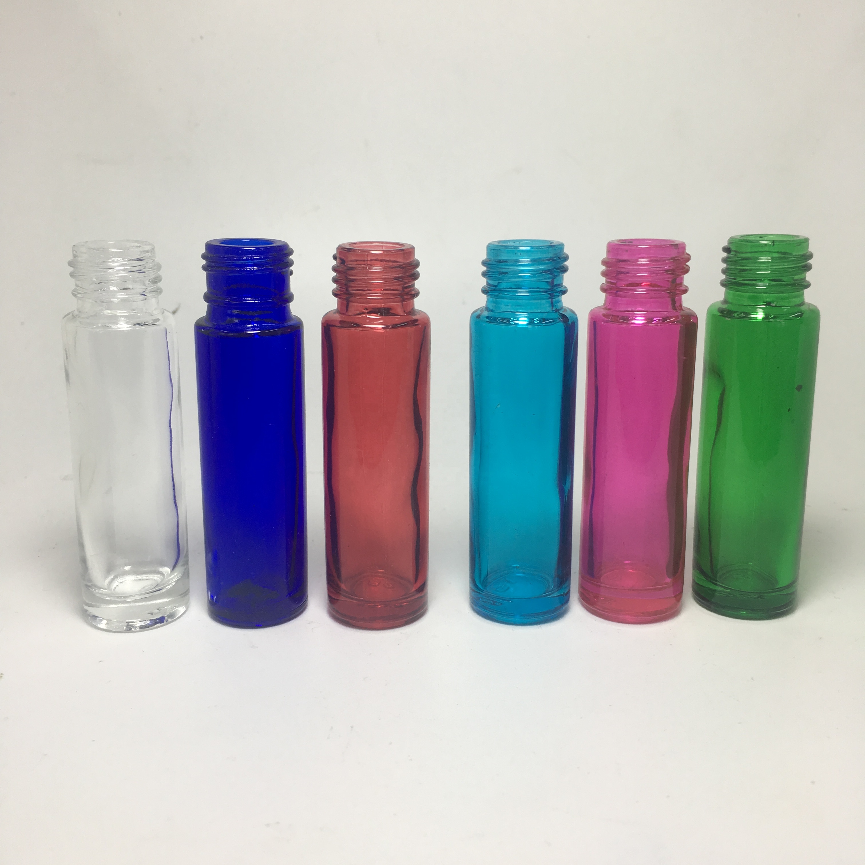 10ml Transparent Blue Red Green roller ball glass bottle roll on bottle